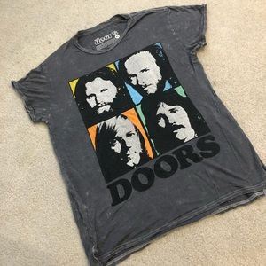 Acid-Washed The Doors Band Tee | XS/S